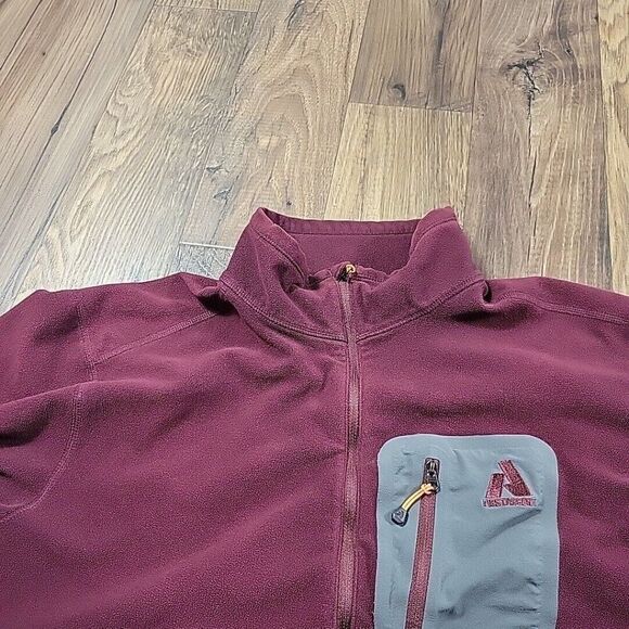 First Ascent Eddie Bauer Sweatshirt Fleece Mens Large Purple Pullover 1/4 Zip - Picture 3 of 7